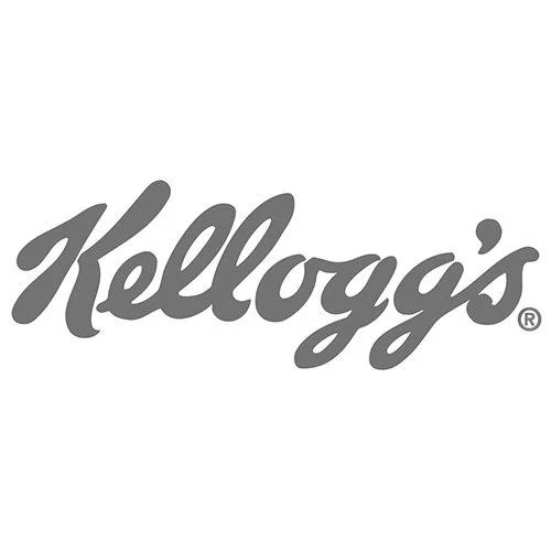 Kellogg's logo in gray text on a white background.