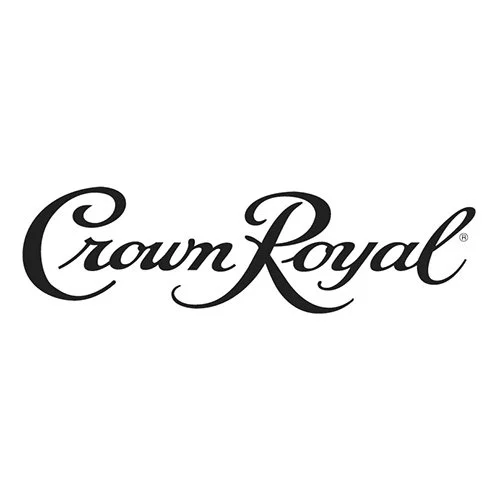 Crown Royal logo in black cursive font on a white background.
