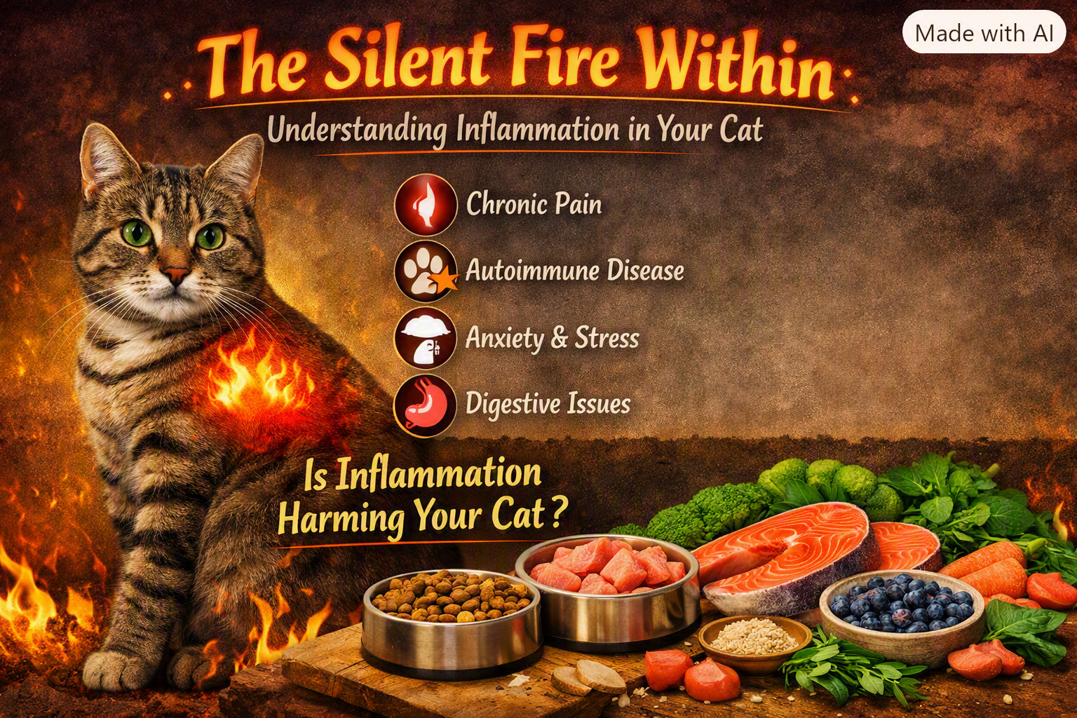 The Silent Fire Within: Understanding Inflammation in Your Cat.