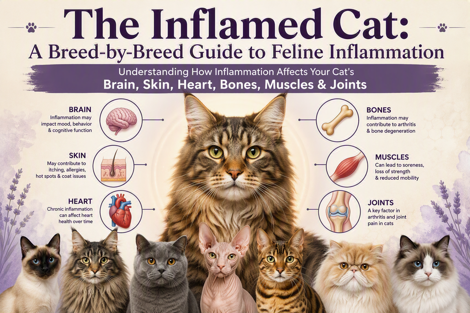 The Inflamed Cat: A Breed-by-Breed Guide to Feline Inflammation. Understanding How Inflammation Affects Your Cat's Brain, Skin, Heart, Bones, Muscles and Joints.