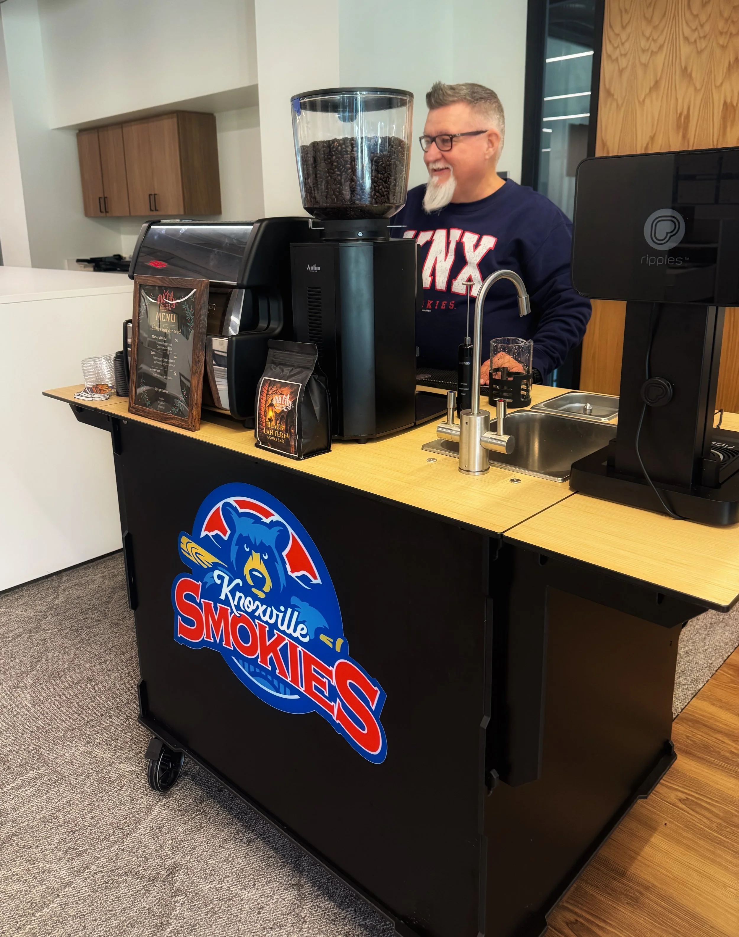 Mobile coffee cart and espresso bar catering events in Knoxville, Tennessee