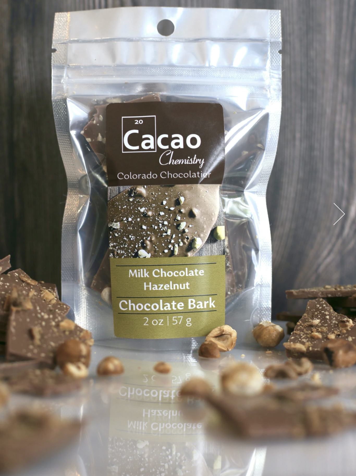 Milk Chocolate Hazelnut Bark 2 oz