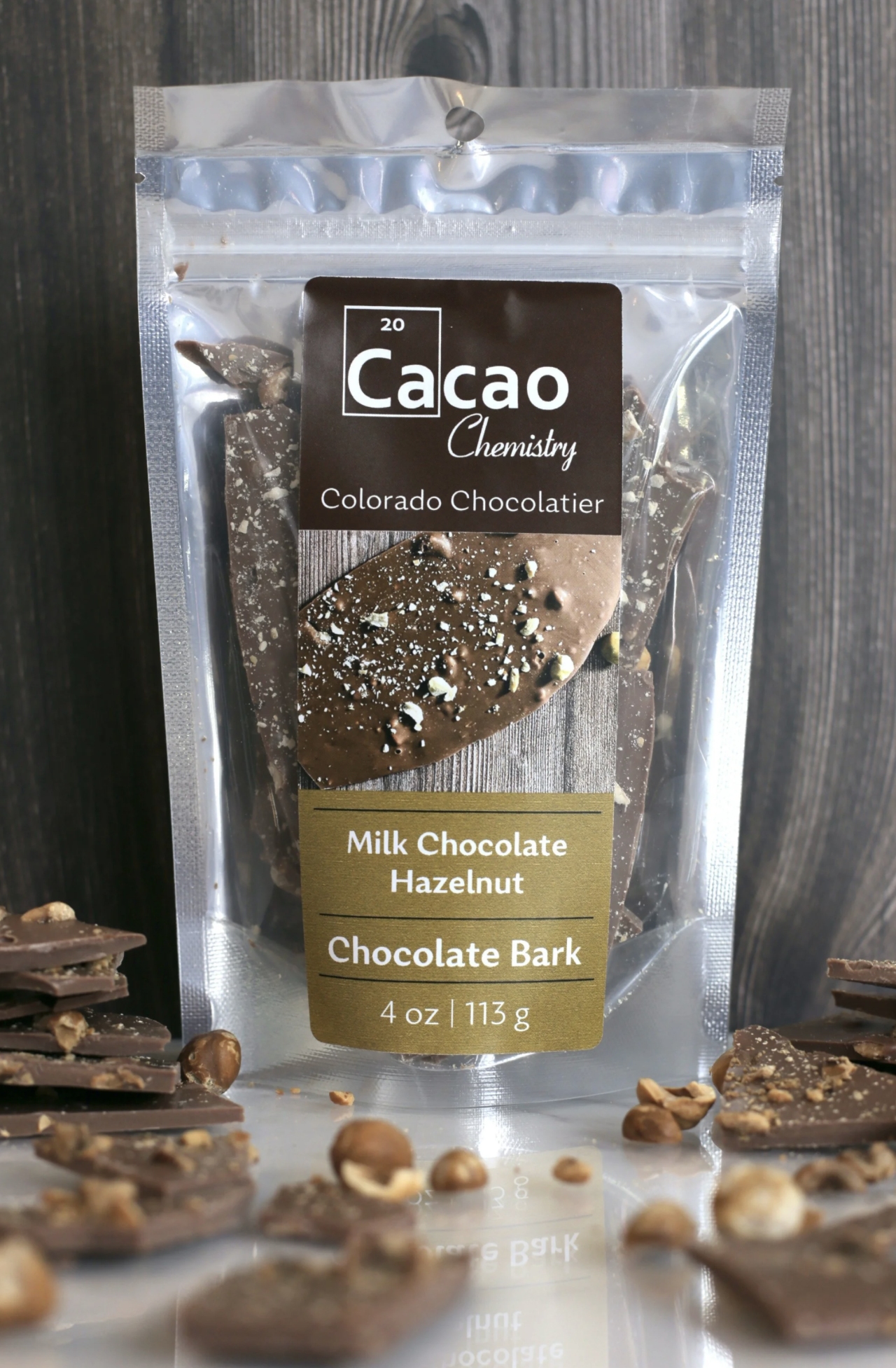 Milk Chocolate Hazelnut Bark 4 oz