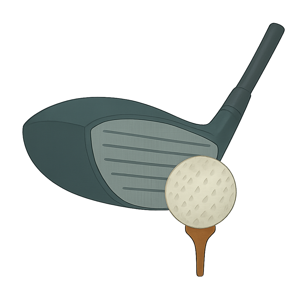 Driver behind ball illustration