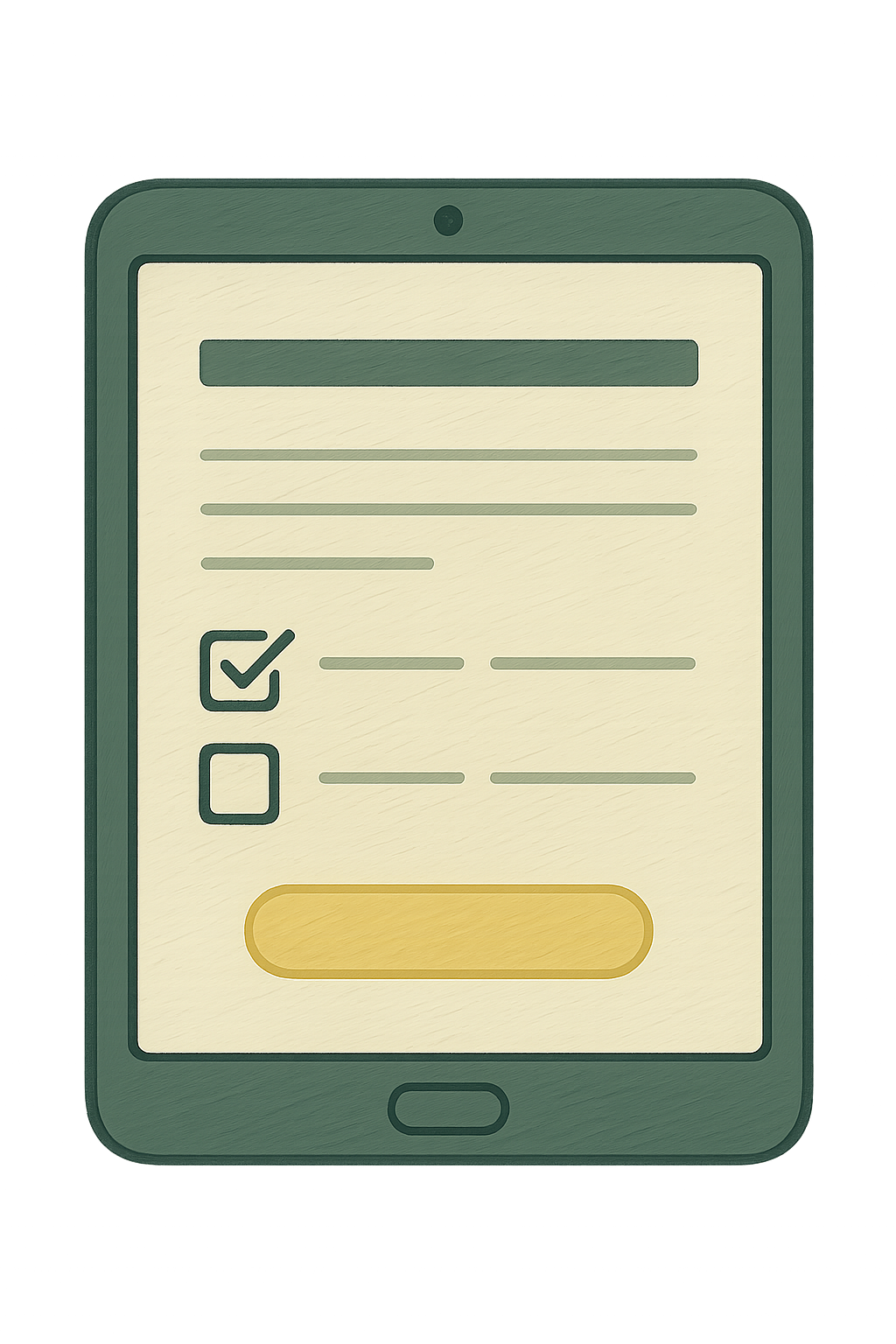 Tablet with form on it