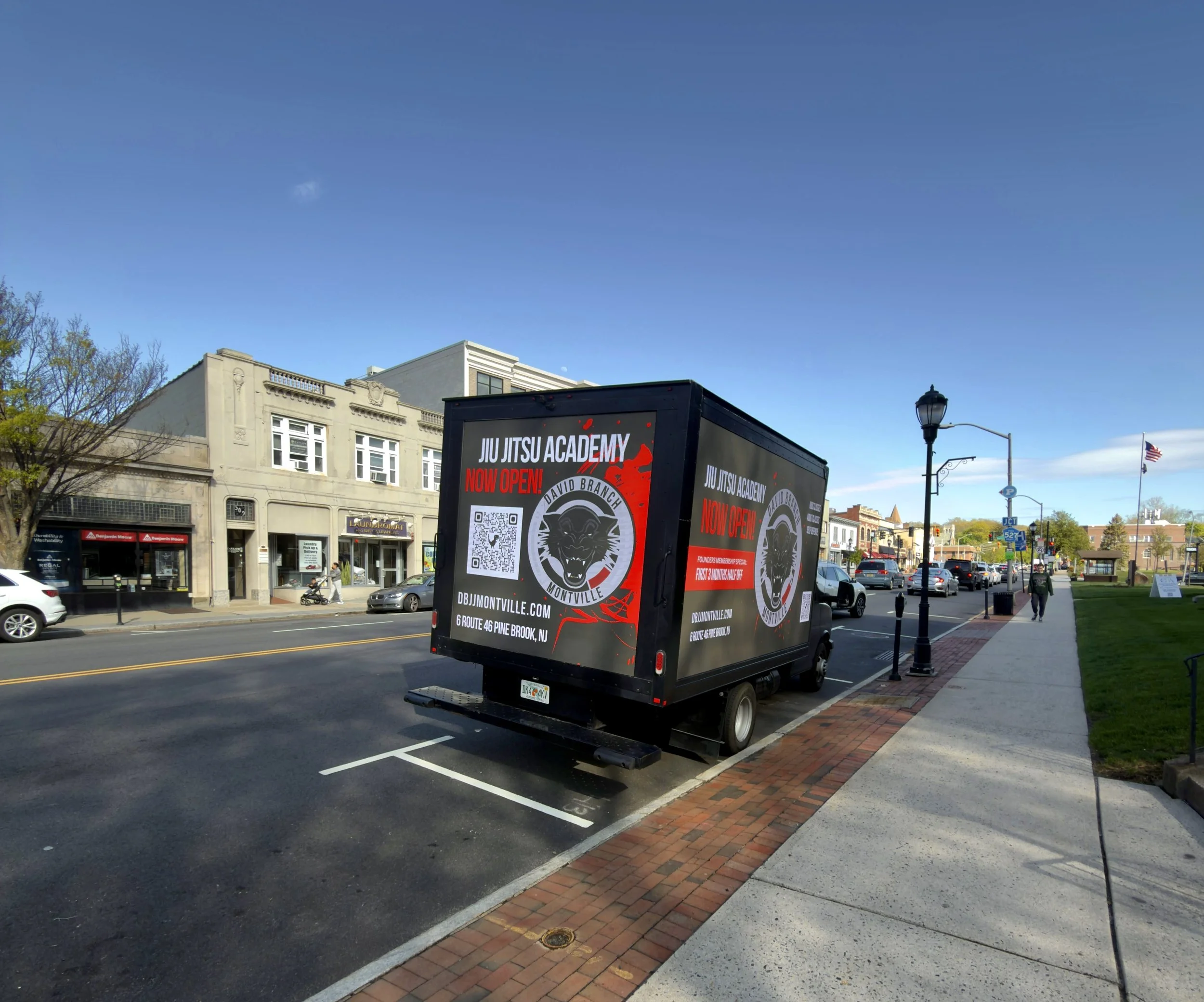 Our mobile advertising truck promotes Brazilian Jiu Jitsu training throughout Montville, Parsippany, and surrounding areas, helping more people discover our academy.