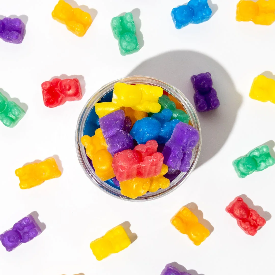 Our mini soaps are the most joyful way to stay clean! Perfect for the shower, sink-side, on the go, and everywhere in between. Kids Love these and cant wait to wash their hands!

