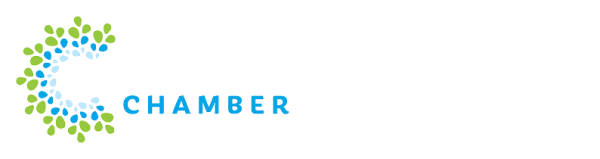 Logo of Cartersville-Bartow Chamber featuring a stylized letter 'C' made of green and blue dots and the text 'Cartersville-Bartow Chamber' in white and blue.