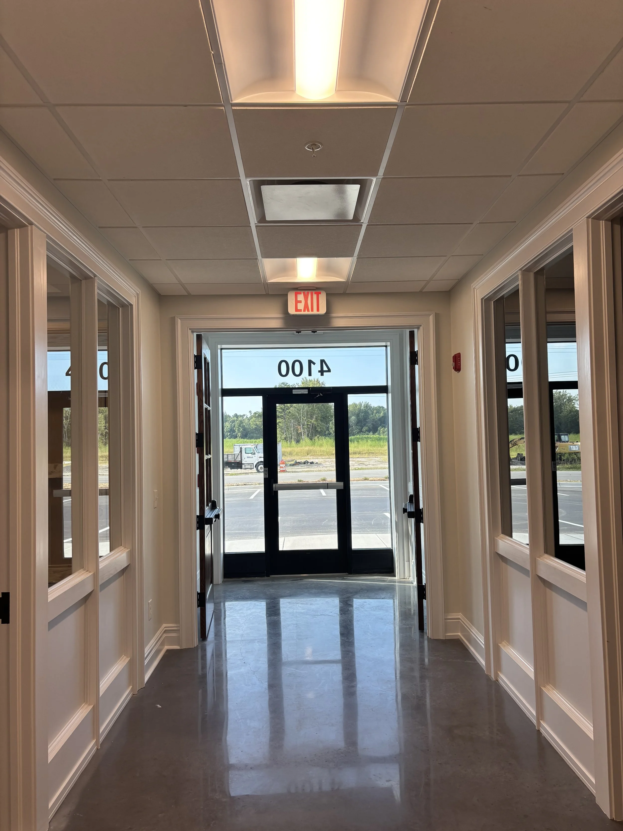 Commercial interior office painting