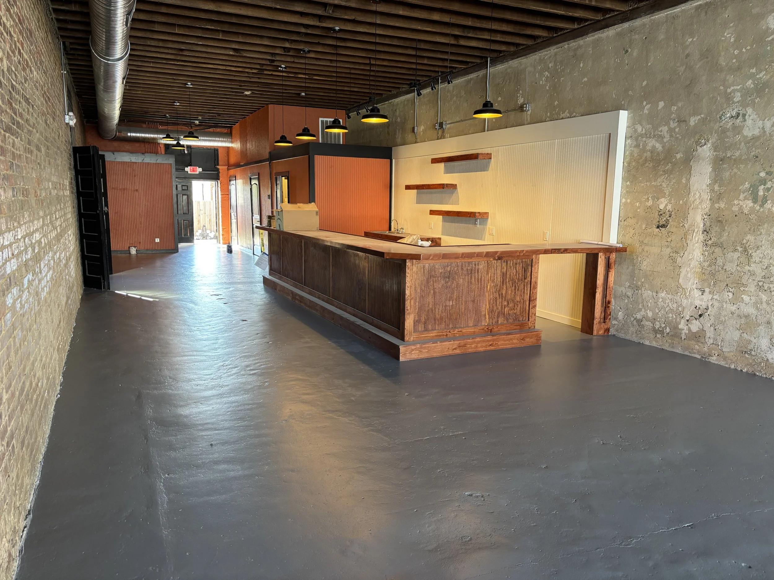 Wood staining. Floor coating