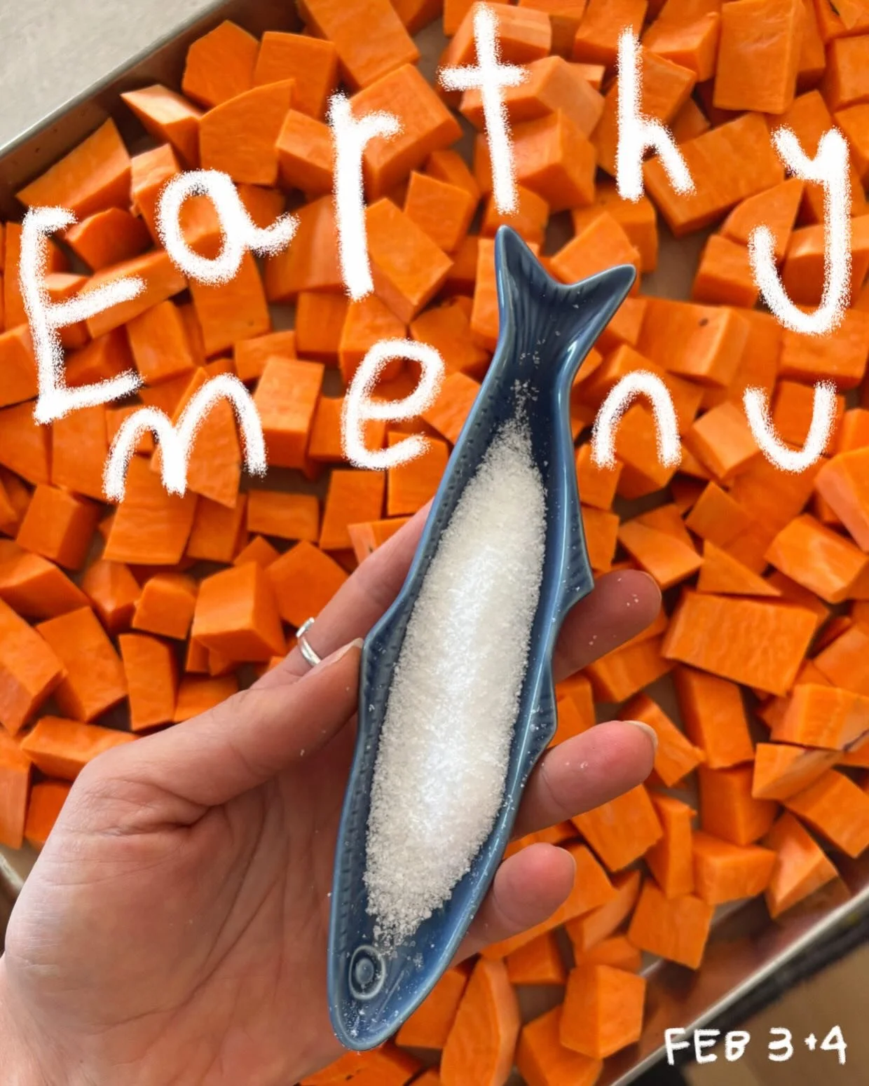 MENU OF THE WEEK
FEB 3 + 4
organic ✤ gluten free ✺ sugar free ✤ seed oil free 

spaghetti squash bowls with bolognese, parsley, flax
smoky baked eggplant, chickpeas, coconut drizzle + mint
kale salad with red apple, walnut, parmesan + sage vinaigrett