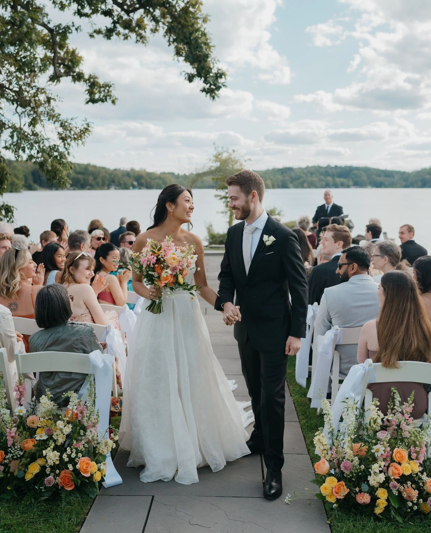 ⁠That 'just married' feeling 🤩 wishing all of our couples this level of pure JOY on their special day⁠
⁠
at @northshorehouse⁠
Captured by the lovely @adamokimatsuphotography⁠
⁠
#wedding #weddinginspiration #weddingflowers #florist #flowers