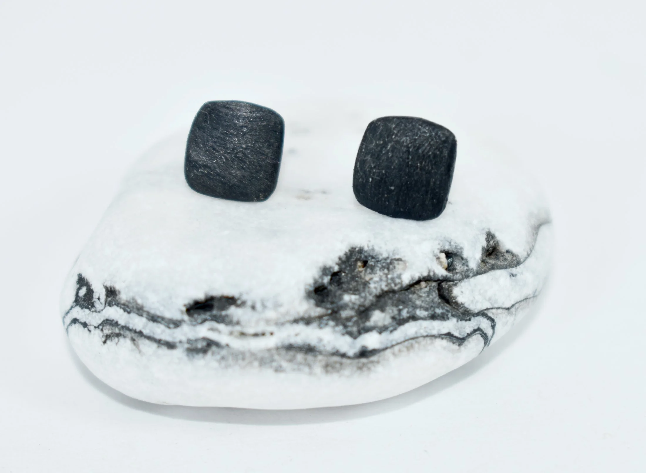 Square Puff Stud Earrings