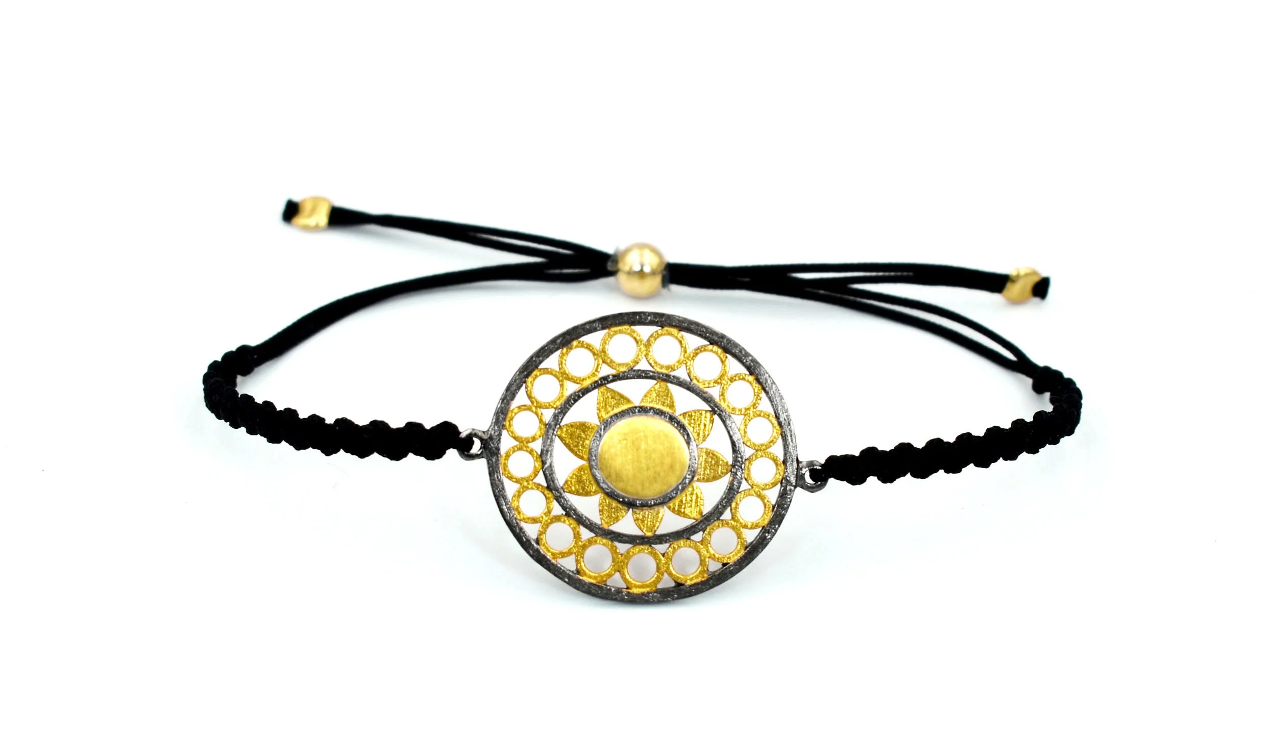 Helios Gold & Black Sun Bracelet