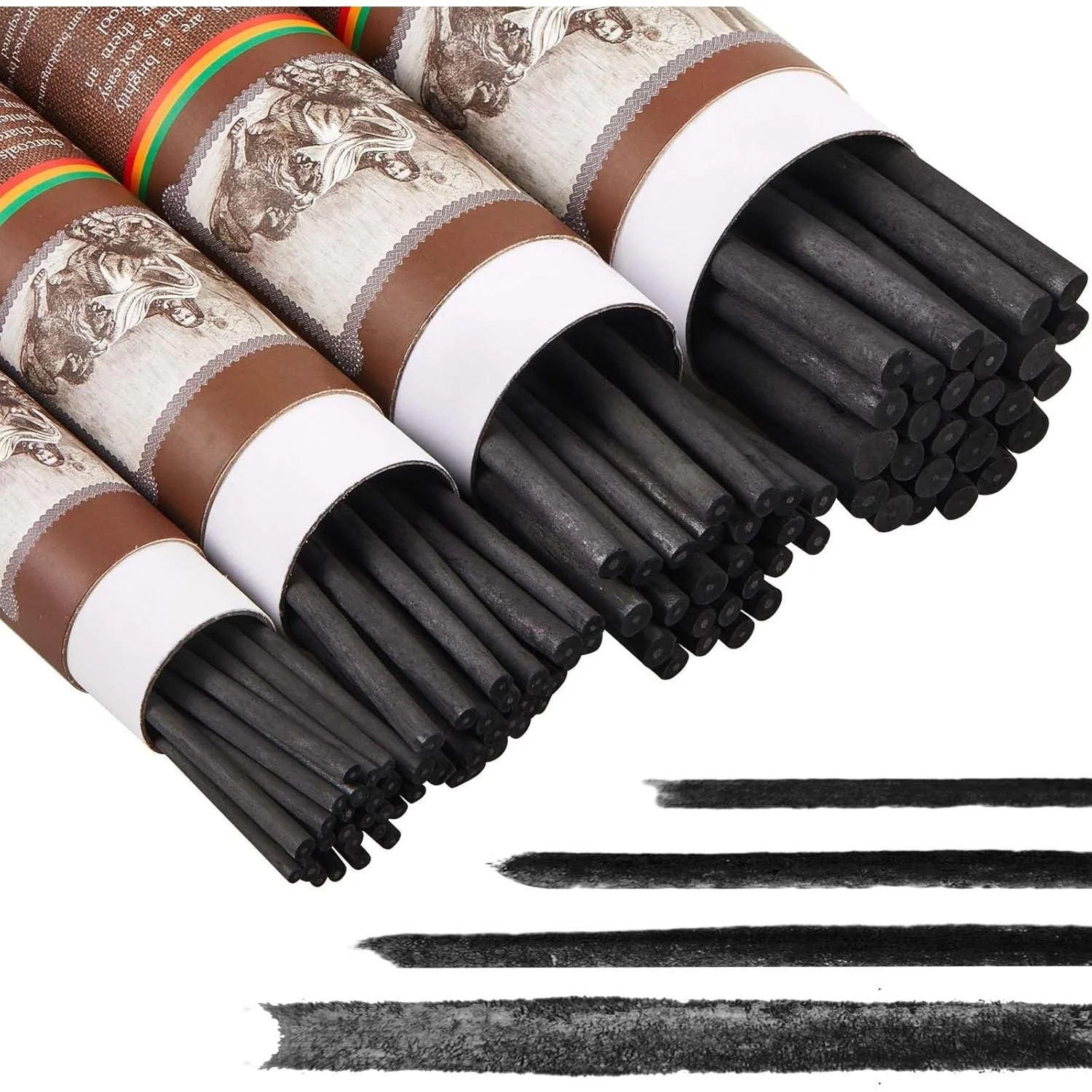 100 Pcs Willow Charcoal Sticks, Willow Charcoal, Artists, Beginners, Students, Perfect for Sketching, Drawing, Shading  $15.99
