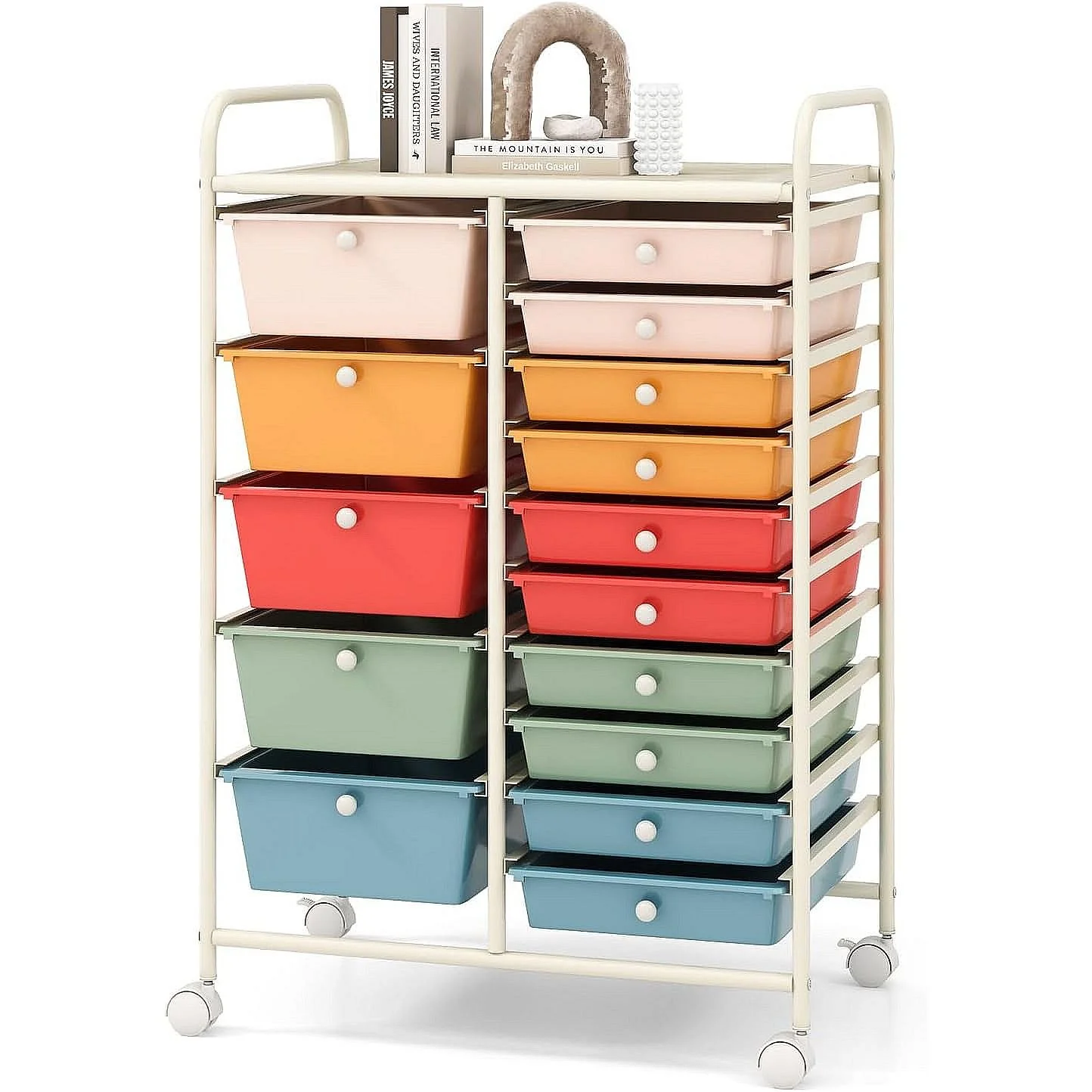 15 Drawers Rolling Storage Cart