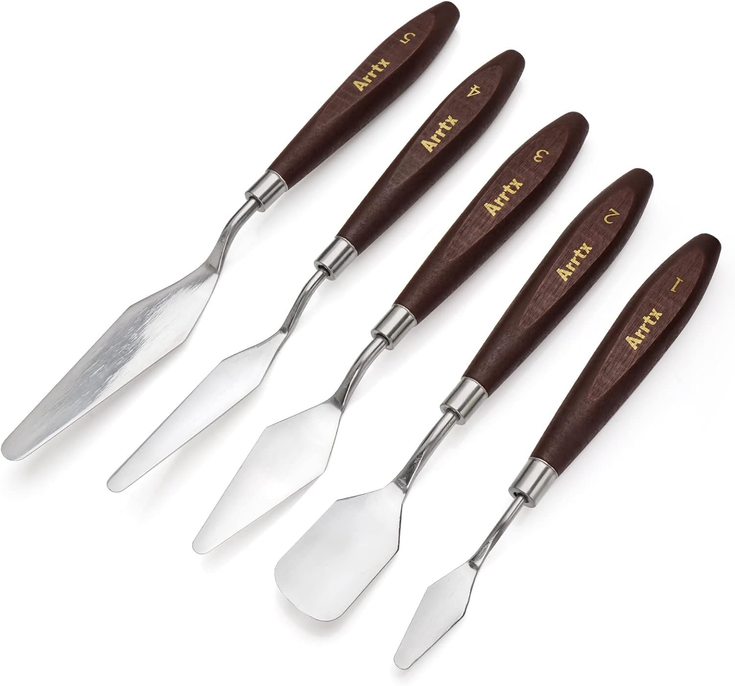 5 Pieces Painting Knives Stainless Steel Spatula Palette Knife      $6.49