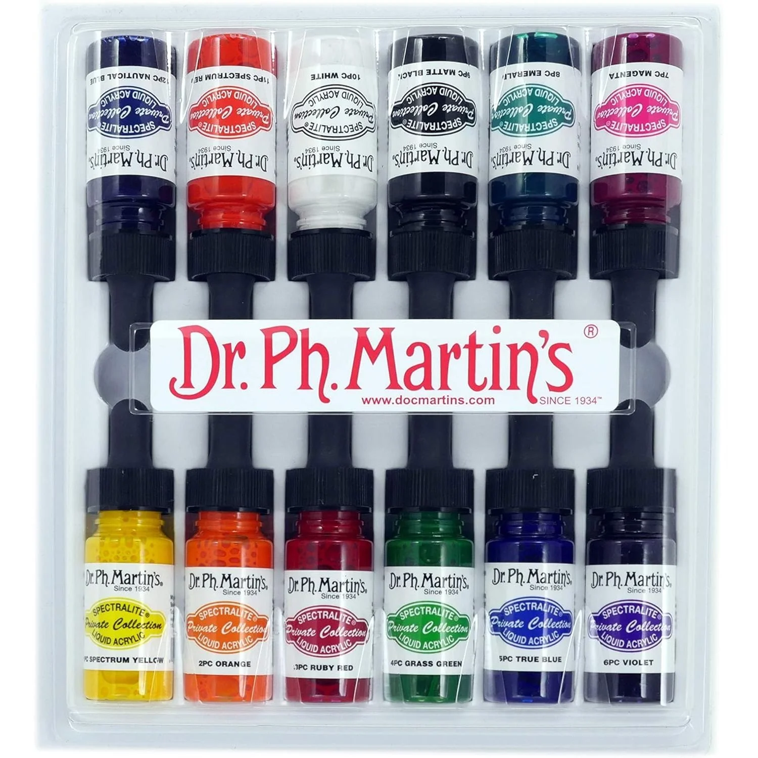 Dr. Ph. Martin's Liquid Acrylic Inks - Set of 12 - Set 1  $39.99