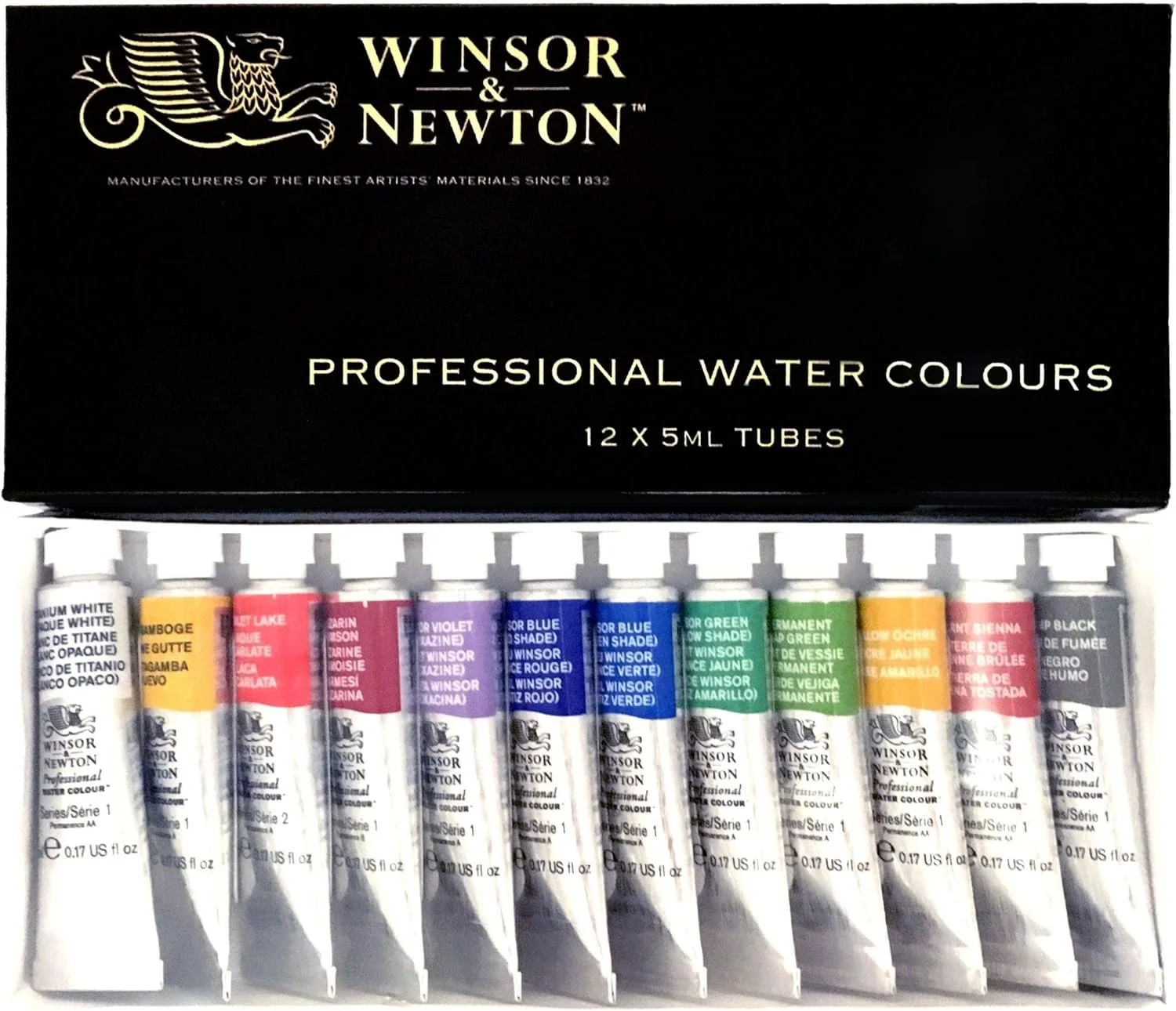 Windsor & Newton Artists Water 5ML Tube 12C Set     $51.80