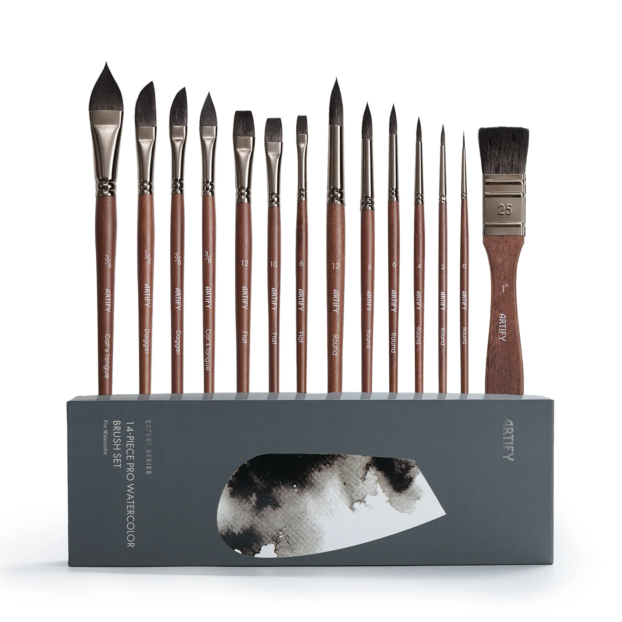 Artify Watercolor Brushes Professional, 14 pcs Premium Squirrel Hair, Synthetic Blend     $22.79