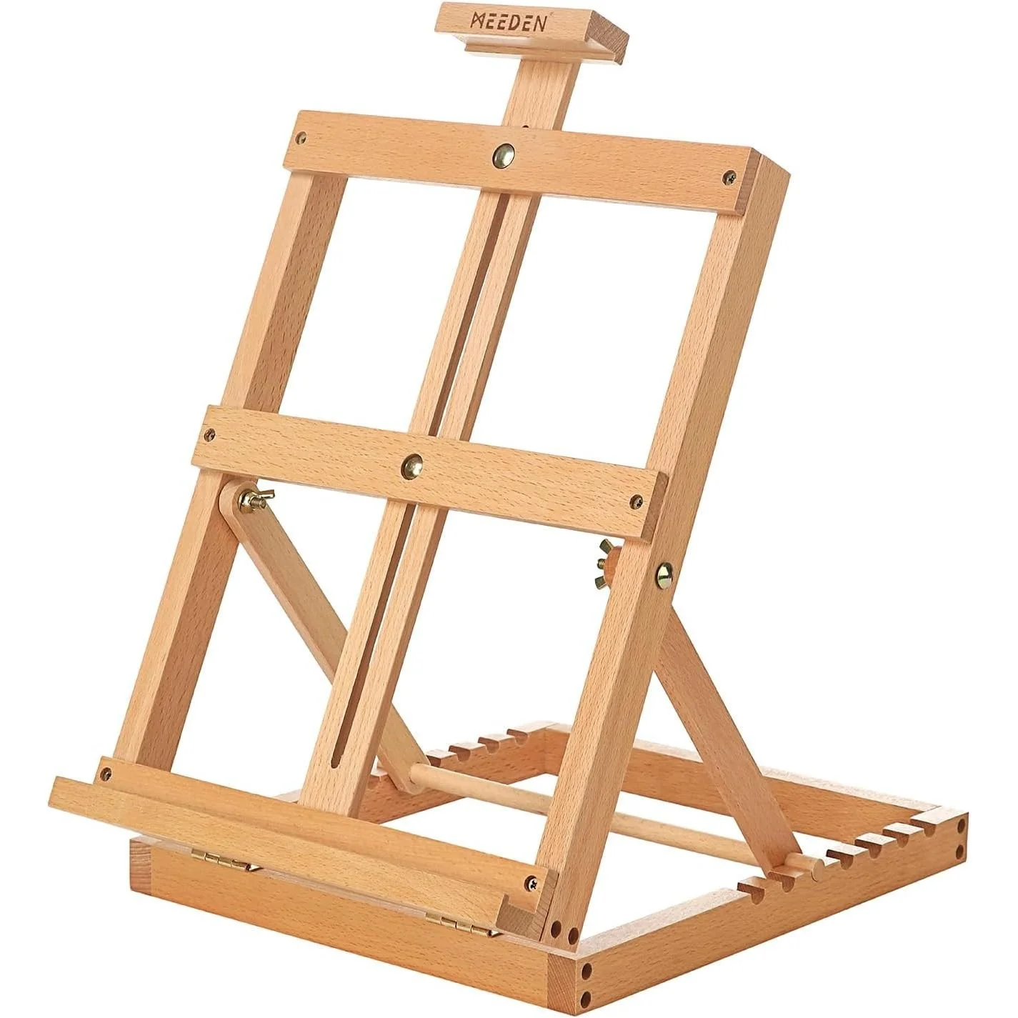 MEEDEN Heavy-Duty Tabletop Studio H-Frame Wooden Easel - Solid Beech Wood Adjustable $34.95