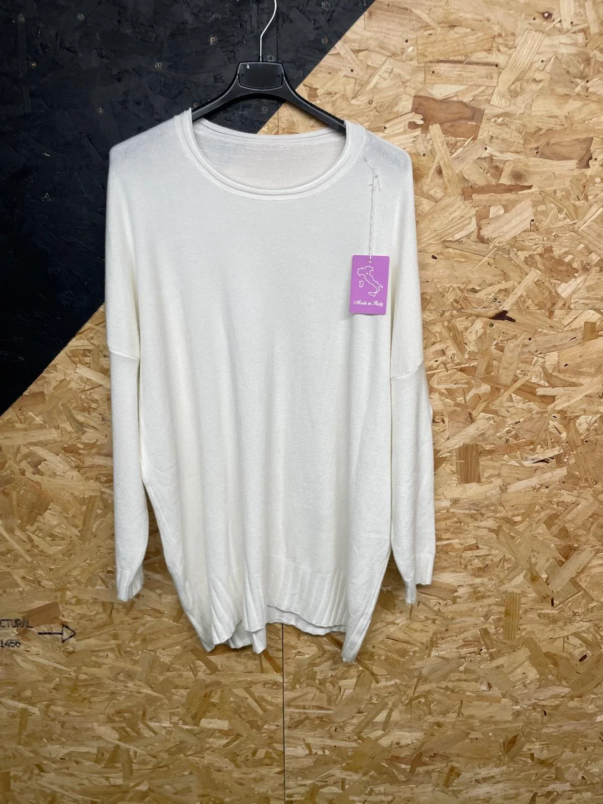 Italian-Made Versatile Cream Knit Sweater