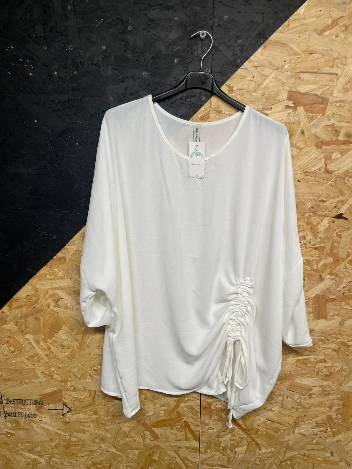 Chic Drawstring Ruched Oversized Top