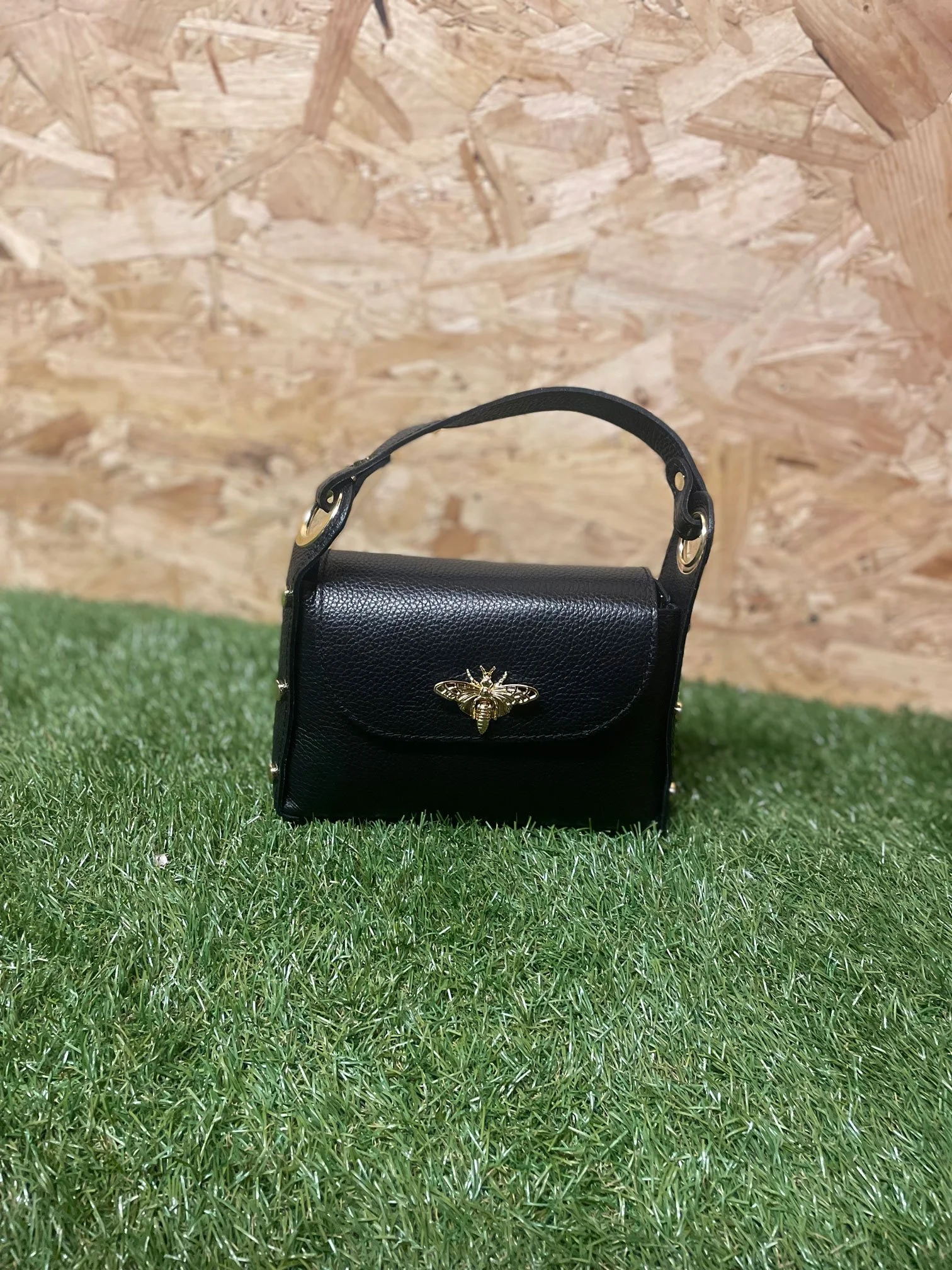 Leather Mini Bee Bag