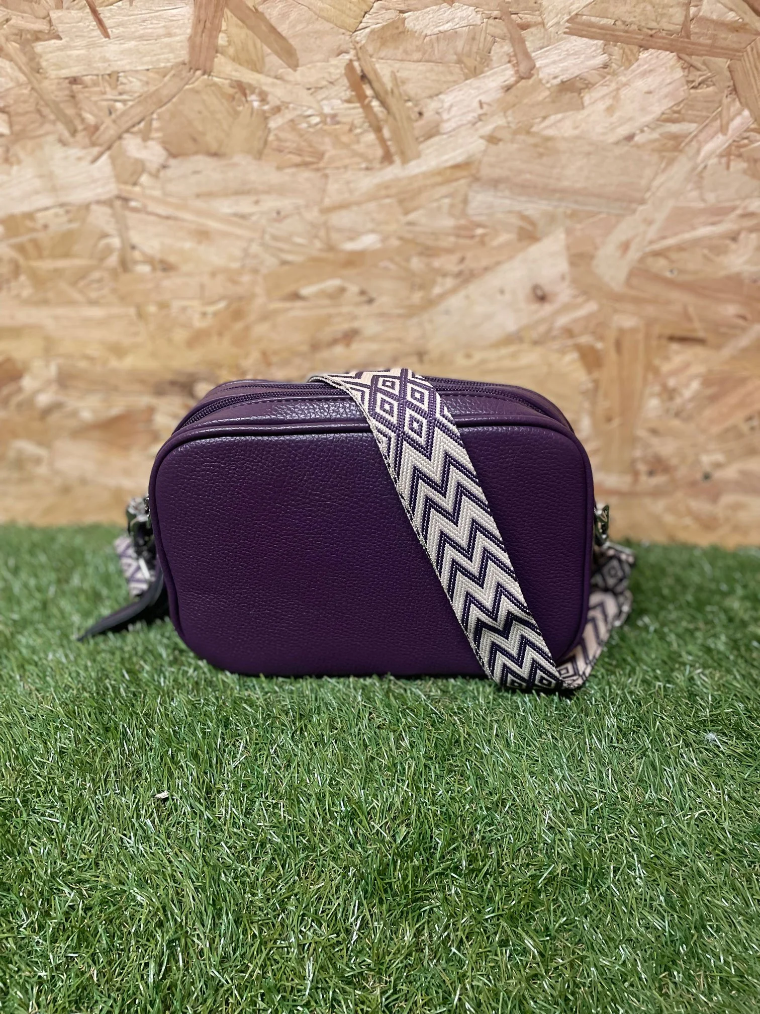 Double Zip Crossbody Tassel Bag