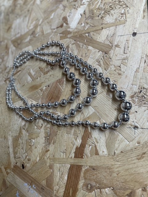 Silver-Tone Beaded Necklace
