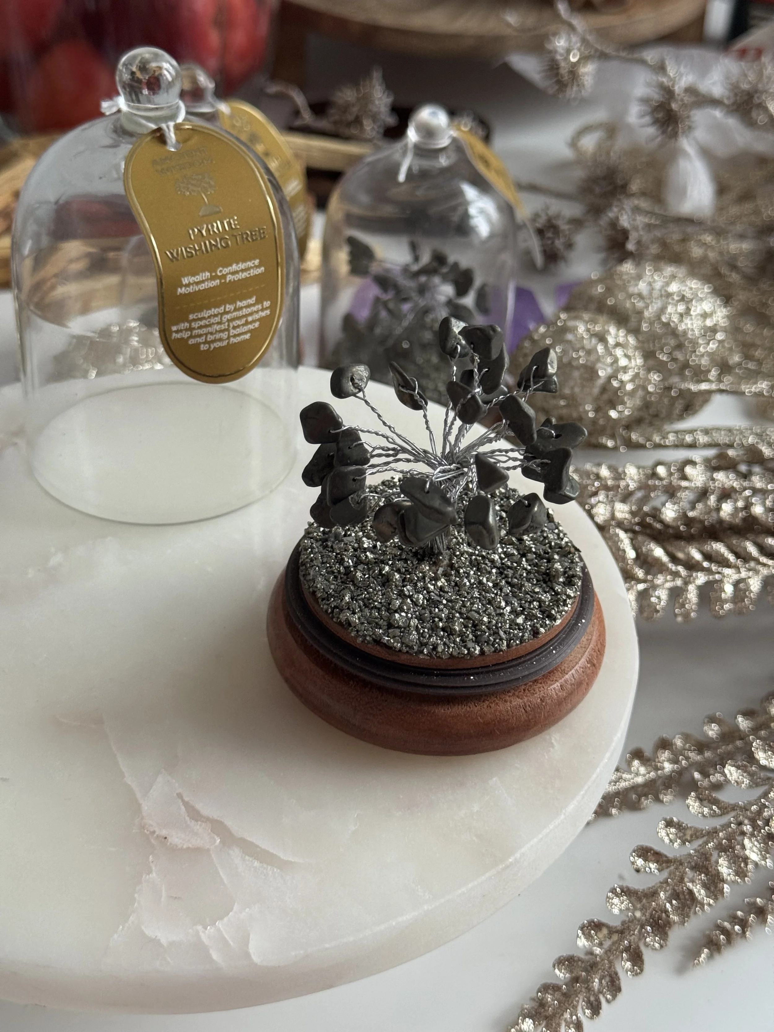 Copac Pirita pe baza de pirita in cupola de sticla si lemn - AAA+