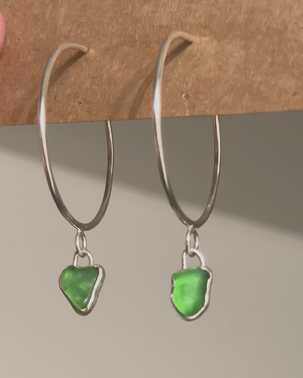 Sea Glass Hoops - 1