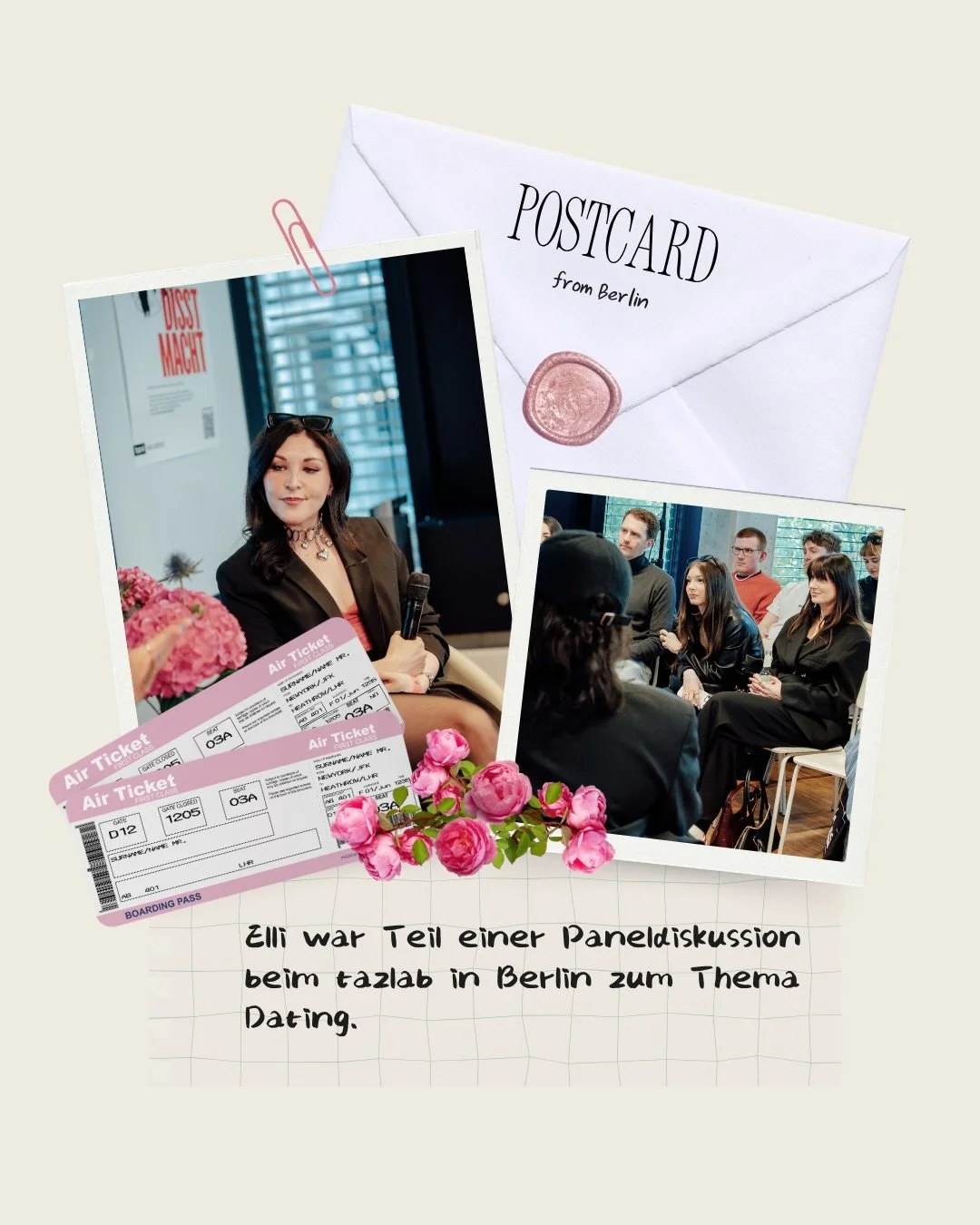 What a weekend 🥹

Letztes Wochenende ging es f&uuml;r Sophie und Maria nach Berlin, weil Elli dort beim @taz.die_tageszeitung Teil einer Paneldiskussion zum Thema Dating war.

Es war so spannend, wie offen &uuml;ber Themen gesprochen wird, die so vi