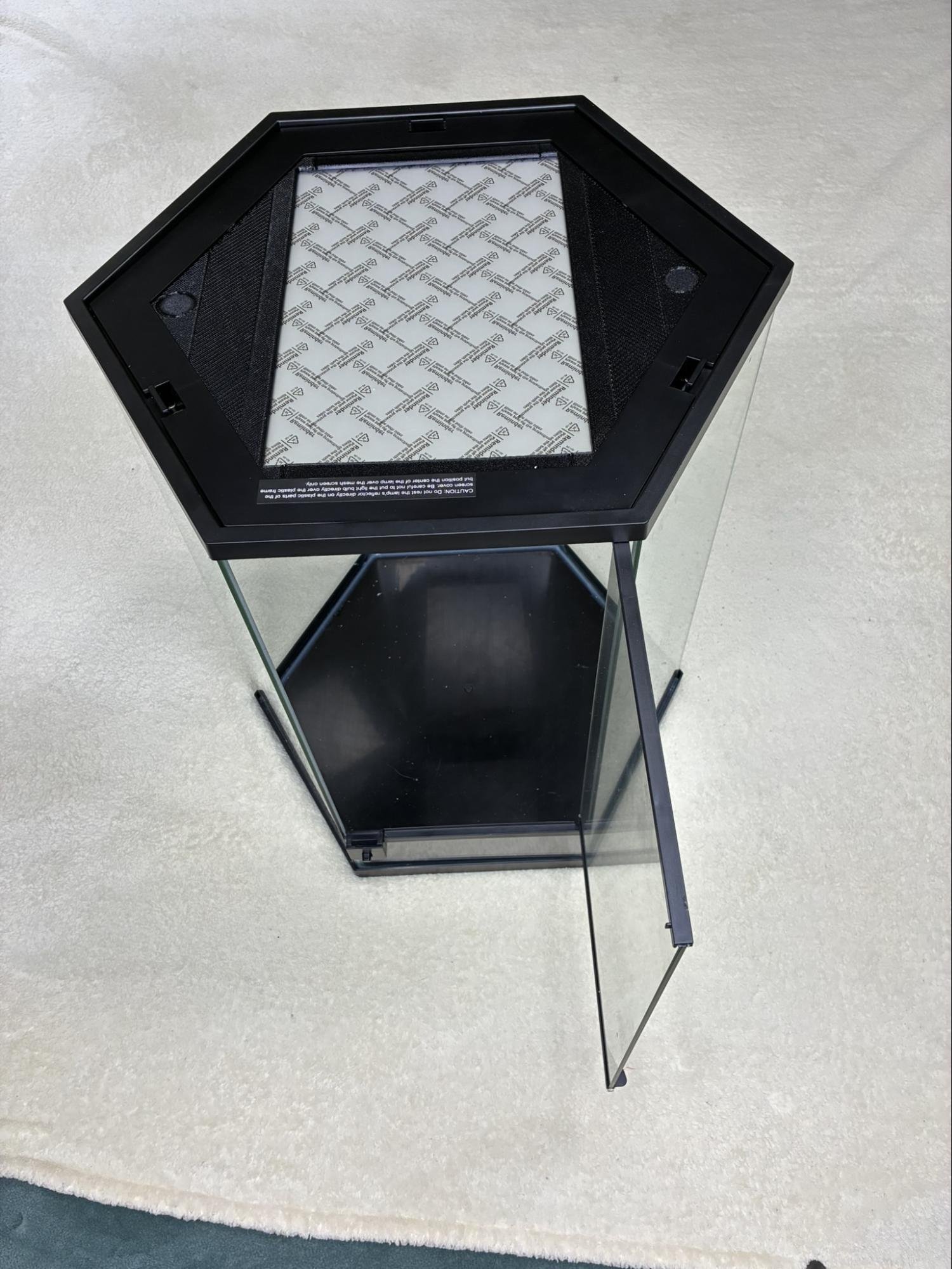 Tinkerframe TVHex lid - Replacement lid kit for Thrive Vertical Hexagon Tropical Reptile Terrarium -20 Gallon front opening terrarium