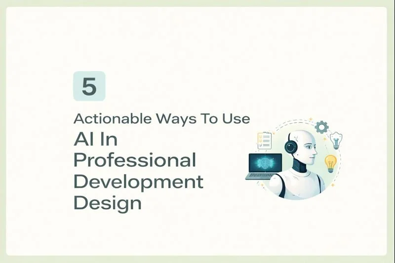 5 Actionable Ways To Use AI In Professional Development Design