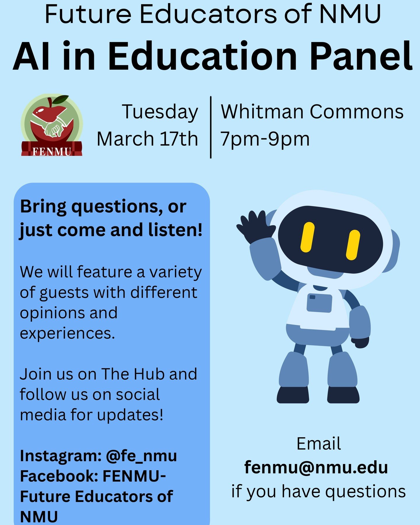 AI is one of the hottest topics in education right now! Join FENMU to hear from experts in the community, with a wide variety of opinions and experiences. Attending this panel will enable you to make a well-informed decision on how much or how little