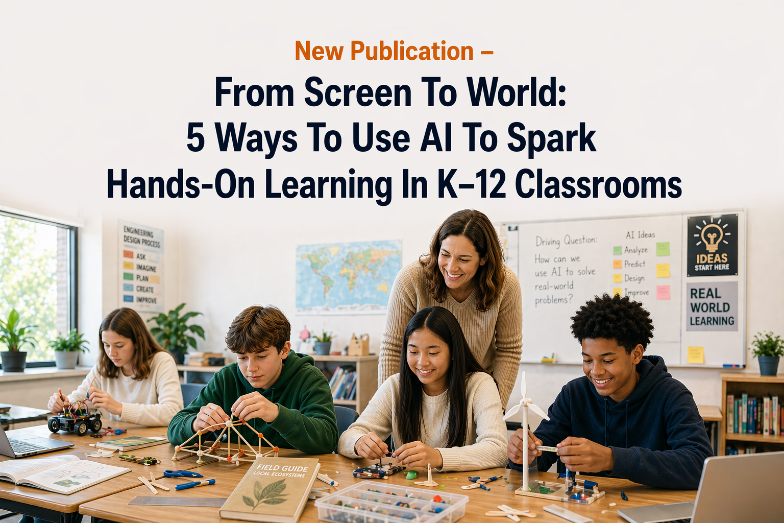 New Publication – From Screen To World: 5 Ways To Use AI To Spark Hands-On Learning In K–12 Classrooms, TeachThought