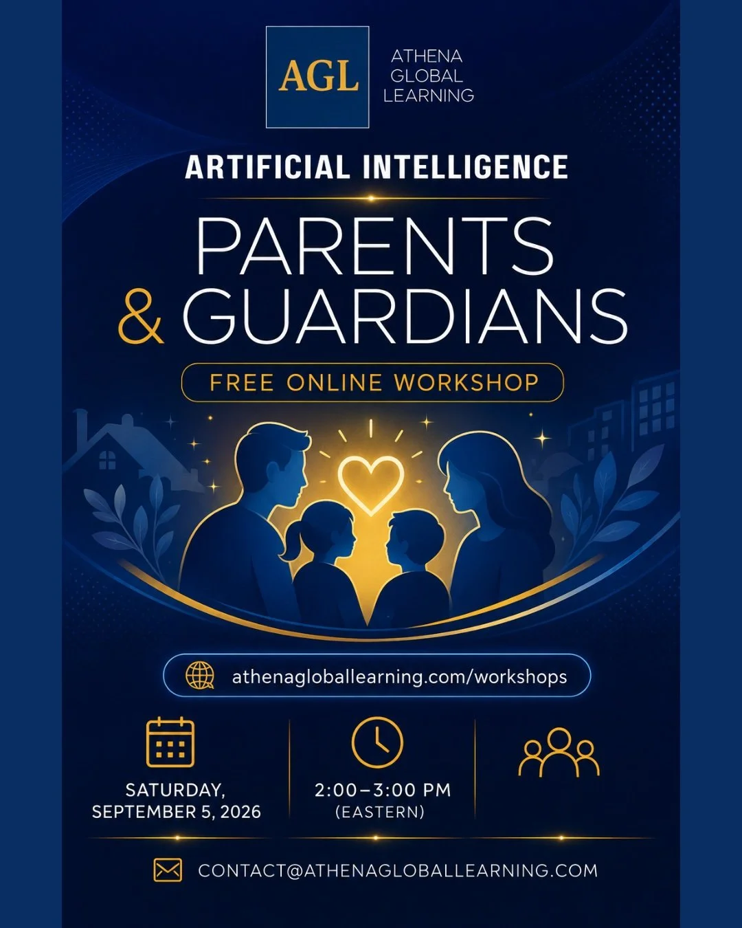 🤖Parents and guardians: How do we help children navigate AI without letting AI take over the learning?

That&rsquo;s one of the questions Athena Global Learning (AGL) will explore during our upcoming AI for Parents &amp; Guardians workshop.

This fr