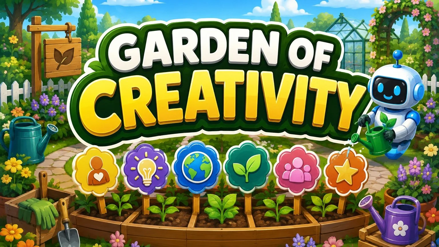 🎮 New from Athena Global Learning (AGL)!

Garden of Creativity is a free interactive AI literacy game that helps learners recognize the uniquely human qualities that make creative work meaningful.

Through scenarios, players identify the missing hum