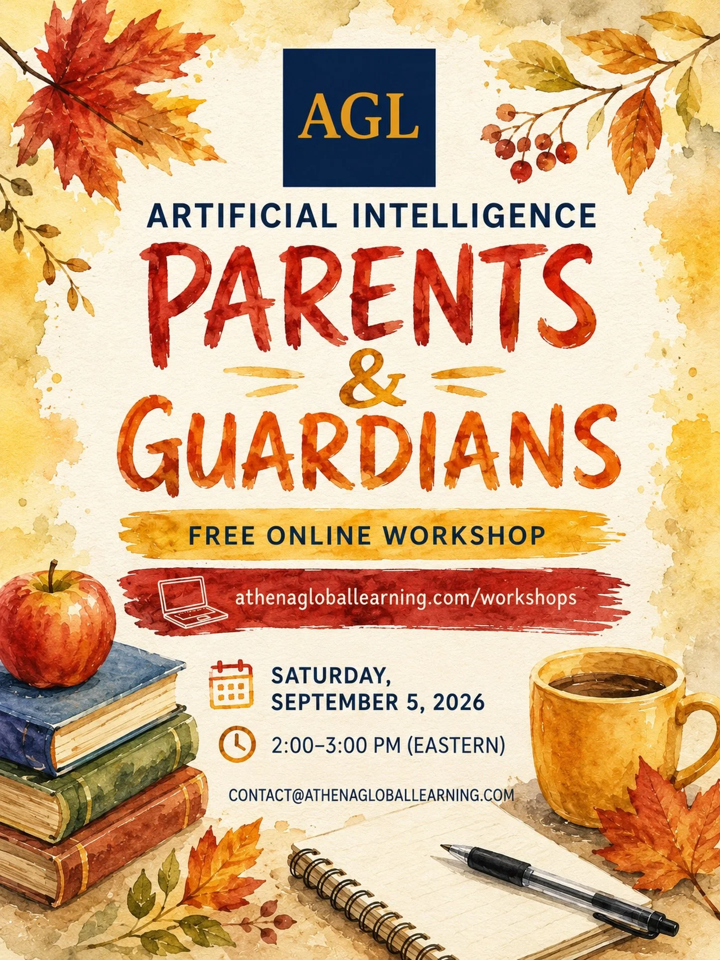 AI is changing faster than most families can keep up. This Saturday, spend one hour getting prepared.

Children are already encountering AI in school, homework, search, social media, and everyday technology. Waiting until a problem arises is not the 