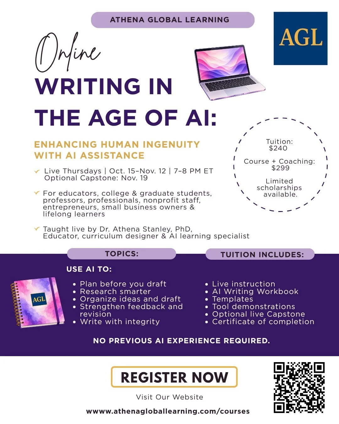 ✍️ What does it mean to remain the writer when AI is part of the writing process?

AI can help us brainstorm ideas, explore questions, conduct research, organize information, develop drafts, and consider revisions. Yet using AI effectively is about m