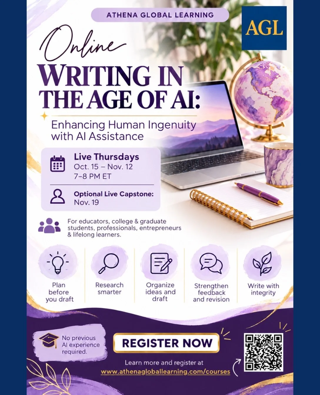 ✍️ Want to become a stronger writer in the age of AI? There&rsquo;s still time to register!

AI is changing how we brainstorm, research, draft, and revise. The question is no longer simply whether we should use AI for writing, but how we can use it t