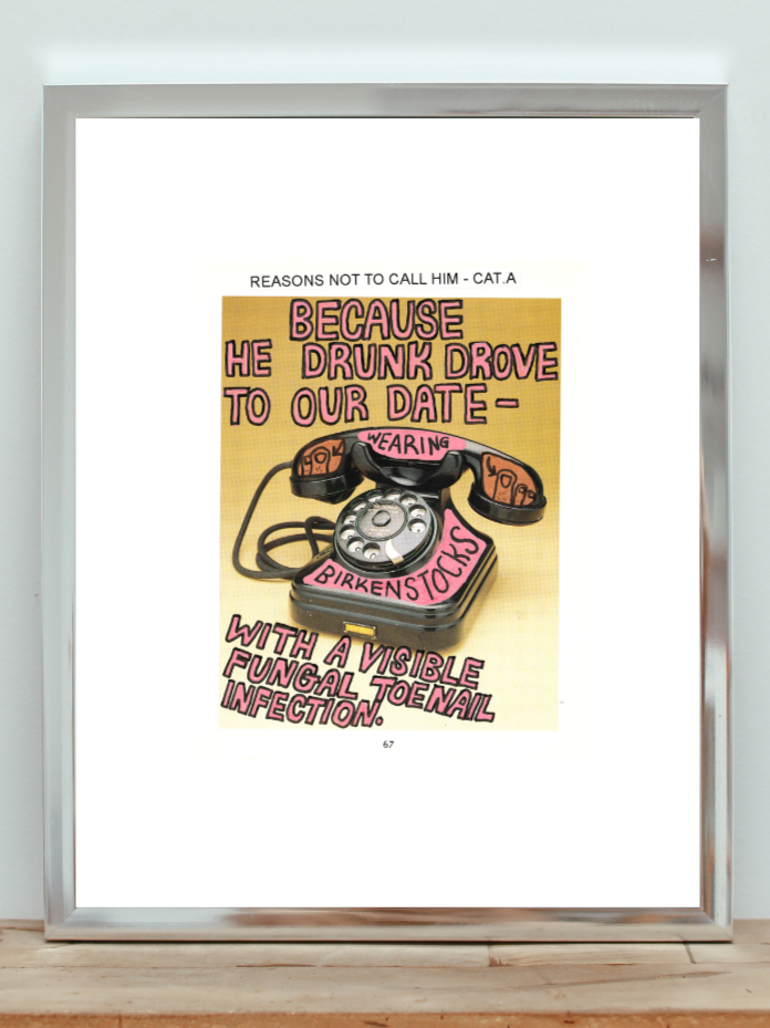 "Drunk Drove Birkenstocks" A4 Print [Reasons Not to Call Him]
