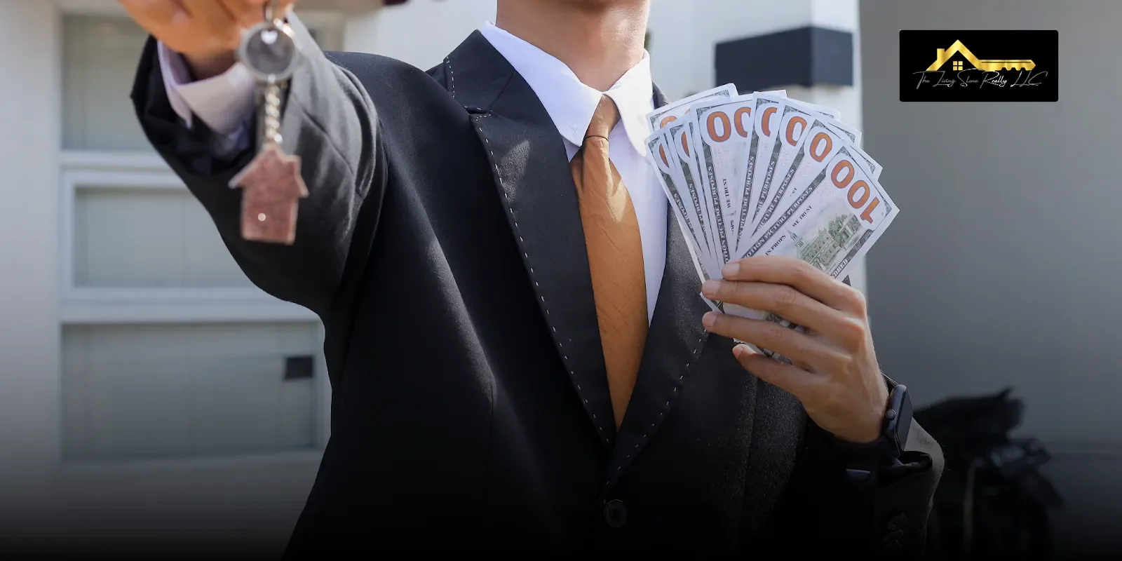 An individual holding cash and a set of house keys, demonstrating how to find cash buyers for a property, providing homeowners with a fast, private, and hassle-free solution for quick closings.