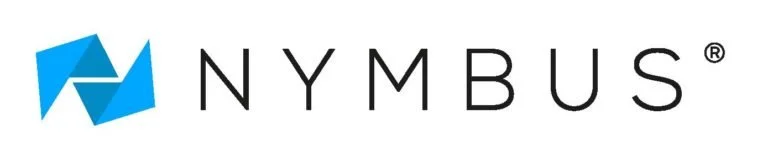 Logo for Nymbus featuring a blue geometric shape and the word 'NYMBUS' in black text.