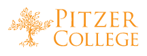 Pitzer College logo in orange text with a tree symbol