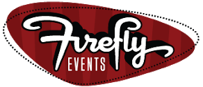 Firefly Events logo with red and black color scheme.