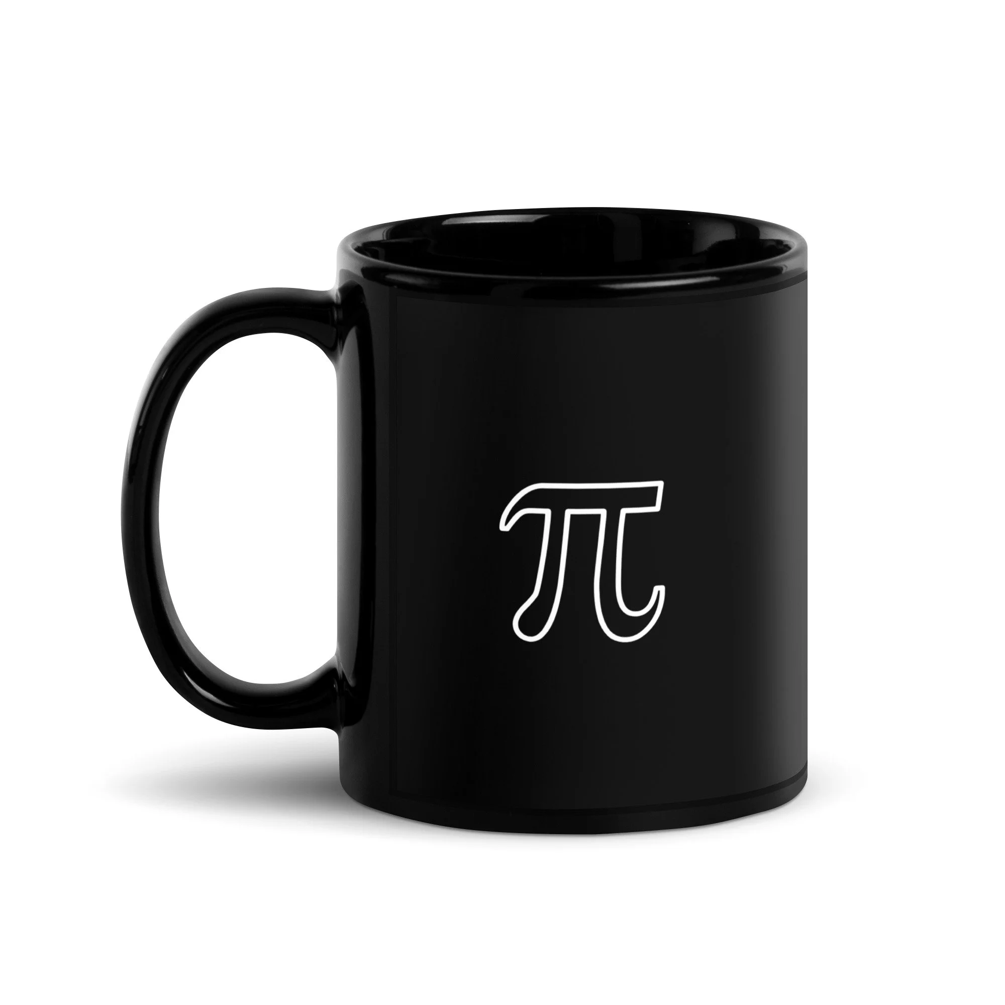 parabolos pi (outline) | black glossy mug
