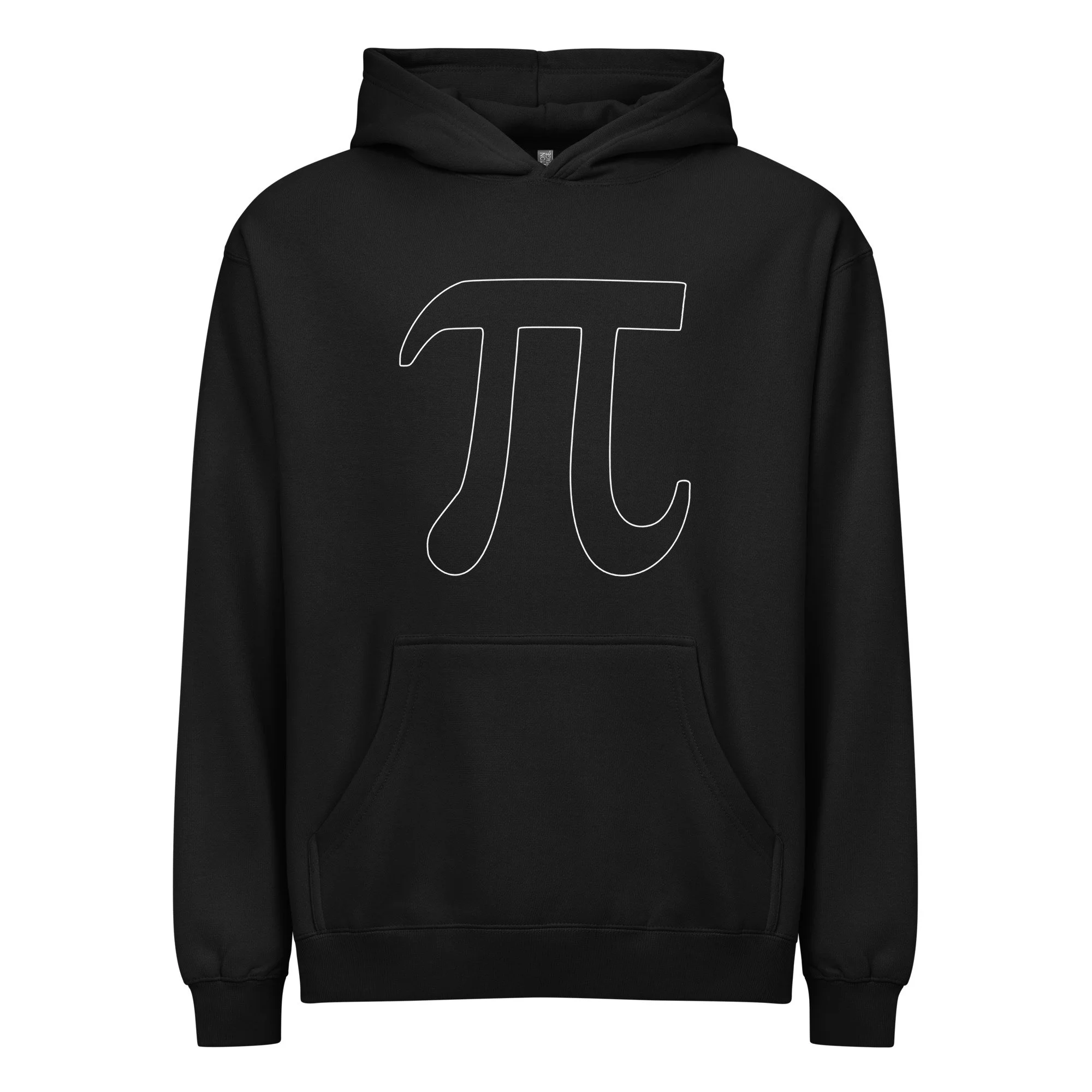 parabolos pi outline | men’s box hoodie