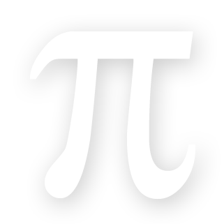 White pi symbol on black background.